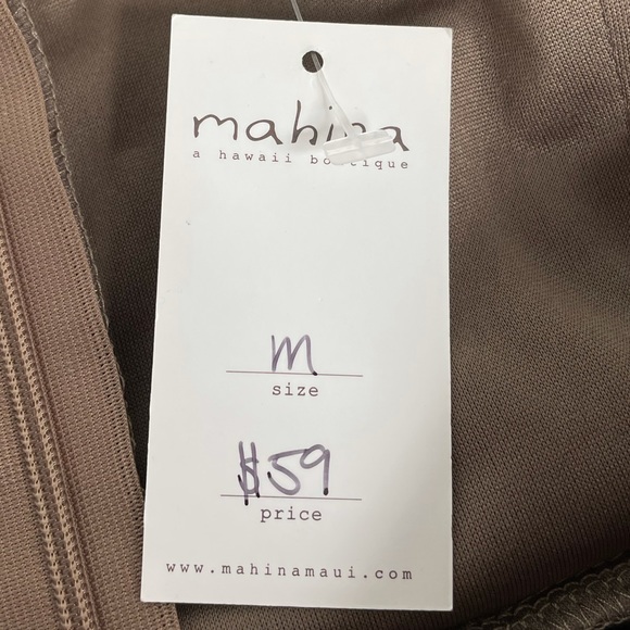 Doe & Rae Strapless Ruffle Dress, Taupe, Medium - Picture 6 of 9